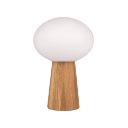 Lampa stołowa 108409 PATER 1L Dąb/ Biały klosz Markslojd