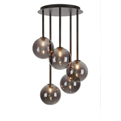 Lampa wisząca 108111 UNIVERSE 5L Czarny/Przydymiony Markslojd