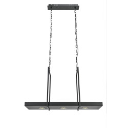 Lampa wisząca nad stół - półka 105780 TRAY 3L 3x3W Czarny Markslojd