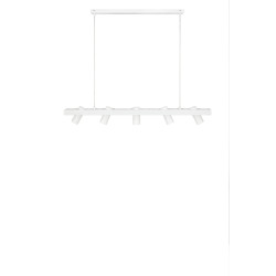 Lampa wisząca nad stół - listwa 107783 TORINO 5L Biały Markslojd