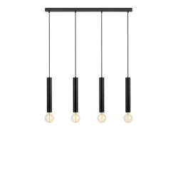 Lampa wisząca poczwórna na listwie 108264 SENCILLO 4L Czarny Markslojd
