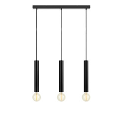 Lampa wisząca potrójna na listwie 108262 SENCILLO 3L Czarny Markslojd