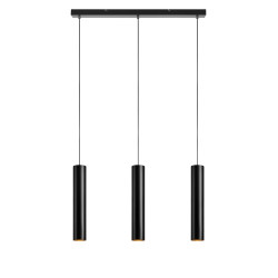 Lampa wisząca potrójna na listwie107882 RUBEN 3L Czarna Markslojd
