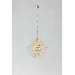Lampa wisząca, Żyrandol z kryształkami 100532 ROSENDAL 6L Złoty/ Kryształy Markslojd