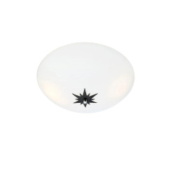 Plafon, Lampa sufitowa z kloszem 108207 ROSE 35cm Biały klosz/ Czarny Markslojd
