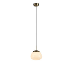 Lampa wisząca pojedyncza 108296 RISE 1L Antyczny/ Biały klosz Markslojd