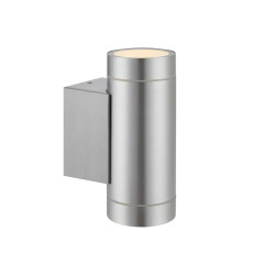 Kinkiet zewnętrzny na elewację góra-dół 107917 PIPE 2L Aluminium IP44 Markslojd
