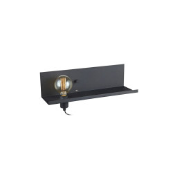 Kinkiet, Lampa ścienna z półką 106482 MULTI USB 1L Czarny Markslojd