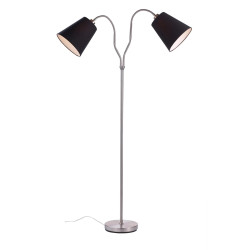 Lampa podłogowa podwójna z abażurami 105248 MODENA 2L Stalowy/Czarny Markslojd