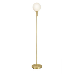 Lampa podłogowa, Stojąca 106867 MINNA 1L Mosiądz Szczotkowany/Biały Markslojd