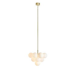 Lampa wisząca z kloszami, Żyrandol 107903 MERLOT 13L Złoty/Biała Markslojd