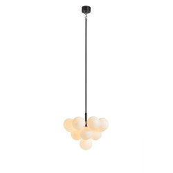Lampa wisząca z kloszami, Żyrandol 107911 MERLOT 13L Czarna/Biała Markslojd