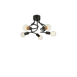 Lampa sufitowa nowoczesna 107931 MEDUSA 5L Czarna/Szary Markslojd