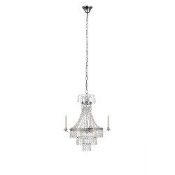Lampa wisząca, Żyrandol z kryształkami, Kandelabr 105156 MARIELUND 3L Chrom/MC Markslojd