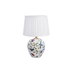Lampa stołowa, Gabinetowa z abażurem 107040 MANSION 1L Duża Kolorowy wzór/Biały Markslojd