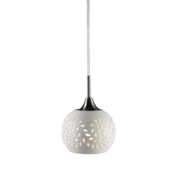 Lampa wisząca pojedyncza, Ażurowy klosz 102288 LOHALS 1L 18cm Stalowy/Biały Markslojd