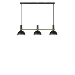 Lampa wisząca potrójna nad stół 106971 LARRY 3L Czarny/Złoty Szczotkowany Markslojd