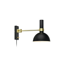 Kinkiet, Lampa ścienna regulowana 106970 LARRY 1L Czarny/Złoty Szczotkowany Markslojd