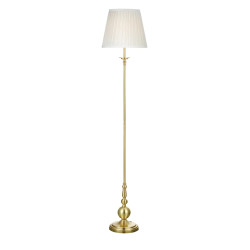 Lampa podłogowa z abażurem 106322 IMPERIA 1L Złoty Szczotkowany/Biały Markslojd