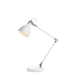 Lampa biurkowa, Lampka nocna z wysięgnikiem 107738 HOUSE 1L Biały/ Stalowy Markslojd