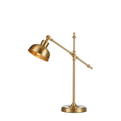 Lampa gabinetowa, Lampka biurkowa regulowana 108116 GRIMSTAD Mosiądz 1L Markslojd