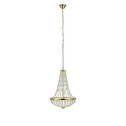 Lampa wisząca, Żyrandol z kryształkami 106119 GRANSO 2L 40cm Złoty...