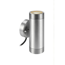 Kinkiet zewnętrzny na elewację góra-dół 108170 GARDEN 24 CYLINDER 2L ALUMINIUM Markslojd