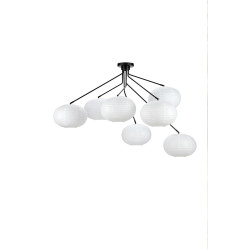 Lampa sufitowa z abażurami 108216 GALAXY 7L Czarny/ Biały Markslojd