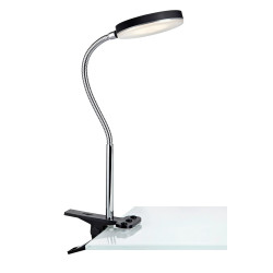 Lampka biurkowa z klipsem 106471 FLEX 1L LED Czarny/Chrom Markslojd