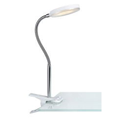 Lampka biurkowa z klipsem 106470 FLEX 1L LED Biały/Chrom Markslojd