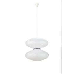 Lampa wisząca nowoczesna z abażurami 108215 DUAL 2L Biały/ Czarny Markslojd