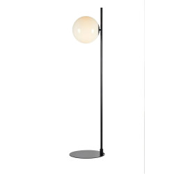 Lampa podłogowa nowoczesna z kloszem 108273 DIONE 1L Czarny/ Biały Markslojd