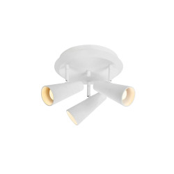 Plafon, Lampa sufitowa potrójna, Reflektorki 108203 CREST 3L Okrągły Biały Markslojd