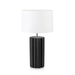 Lampa stołowa, Gabinetowa z abażurem 108221 COLUMN Czarny/ Biały Markslojd