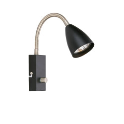 Kinkiet, Lampa ścienna elastyczna 107409 CIRO Flex 1L Czarny/Stal Markslojd