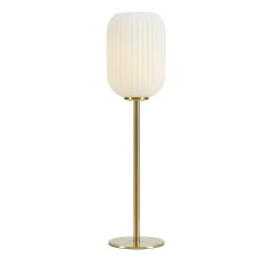 Lampa stołowa z kloszem 108251 CAVA 1L Szczotkowany mosiądz/ Biały Markslojd