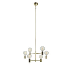 Lampa wisząca, Żyrandol nowoczesny 106418 CAPITAL 6L Złota Markslojd
