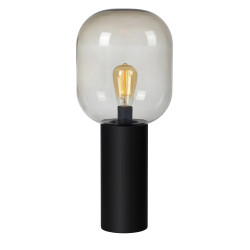 Lampa stołowa 107479 BROOKLYN 1L 56cm Czarny/ Dymiony klosz Markslojd