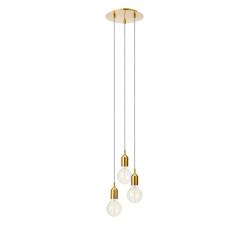 Lampa wisząca nad stół 108099 BRONX 3L Okrągła Brązowa Markslojd