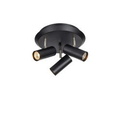 Lampa sufitowa potrójna, Plafon z reflektorkami, Okrągła 107348 BARCELONA 3L Czarny...