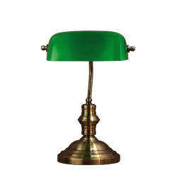 Lampa gabinetowa, Biurkowa, Bankierka105931 BANKERS 42cm 1L Patyna/Zielony Markslojd
