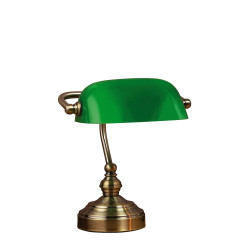 Lampa gabinetowa, Biurkowa, Bankierka 105930 BANKERS 25cm1L Patyna/Zielony Markslojd