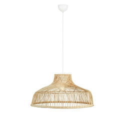 Lampa wisząca z abażurem, Ażurowa 107984 BALI 1L Naturalny Słomkowy Markslojd