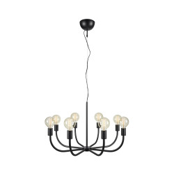 Lampa wisząca, Żyrandol nowoczesny 108291 AMISTOSO 8L Czarny Markslojd