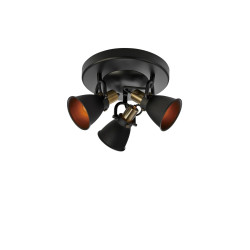 Lampa sufitowa potrójna, Plafon z reflektorkami 107854 ALTON 3L Czarna Markslojd