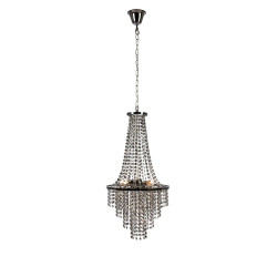 Lampa wisząca, Żyrandol z kryształkami 108124 ALLINGTON 3L Czarny/Czarny Chrom Markslojd