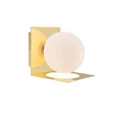Kinkiet, Lampa ścienna łazienkowa 108085 ZENIT 1L IP44 Mosiądz/Opal Markslojd