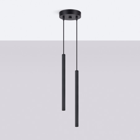 NOWOŚĆ Lampa wisząca ARCHE 2P czarnaSL.1867 Sollux