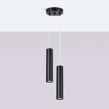 NOWOŚĆ Lampa wisząca LAGOS 2P czarnaSL.1869 Sollux