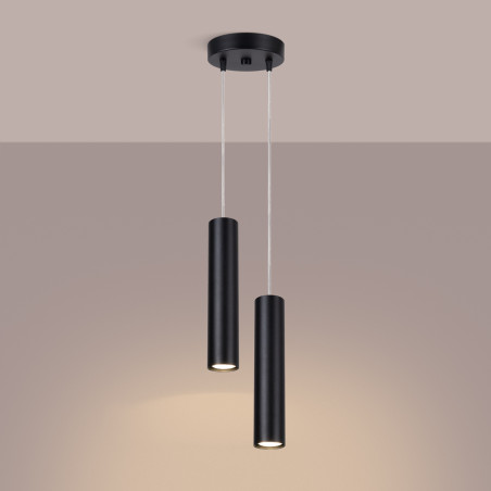 NOWOŚĆ Lampa wisząca LAGOS 2P czarnaSL.1869 Sollux